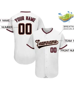 Custom White Team Classic Style Authentic Baseball Jersey