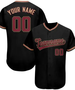 Custom Black Team Classic Style Authentic Baseball Jersey