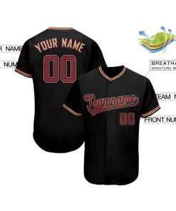 Custom Black Team Classic Style Authentic Baseball Jersey
