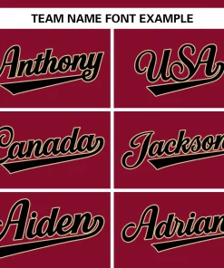 Custom Crimson Team Classic Style Authentic Baseball Jersey