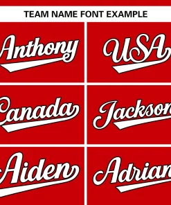 Custom Red Team Classic Style Authentic Baseball Jersey
