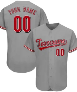 Custom Gray Team Classic Style Authentic Baseball Jersey
