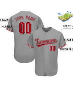 Custom Gray Team Classic Style Authentic Baseball Jersey