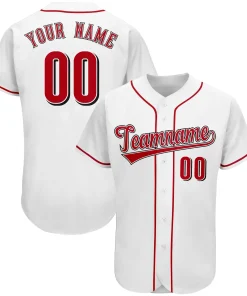 Custom White Team Classic Style Authentic Baseball Jersey