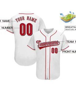 Custom White Team Classic Style Authentic Baseball Jersey