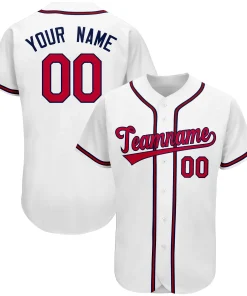 Custom White Team Classic Style Authentic Baseball Jersey