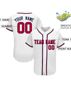 Custom White Team Classic Style Authentic Baseball Jersey