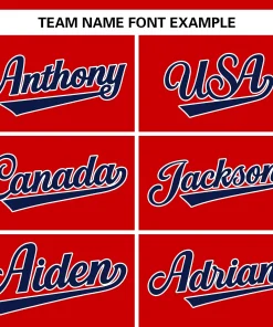 Custom Red Team Classic Style Authentic Baseball Jersey