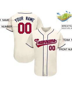 Custom Cream Team Classic Style Authentic Baseball Jersey