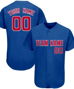Custom Royal Team Classic Style Authentic Baseball Jersey