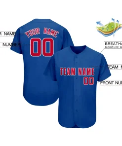 Custom Royal Team Classic Style Authentic Baseball Jersey