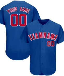 Custom Royal Team Classic Style Authentic Baseball Jersey