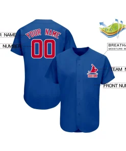 Custom Royal Team Classic Style Authentic Baseball Jersey