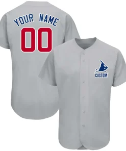 Custom Gray Team Classic Style Authentic Baseball Jersey