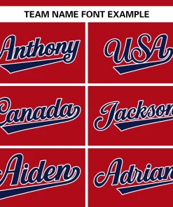 Custom Red Team Classic Authentic Baseball Jersey