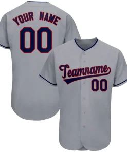 Custom Gray Team Classic Authentic Baseball Jersey