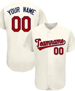 Custom Cream Team Classic Authentic Baseball Jersey