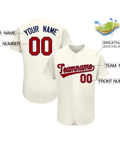 Custom Cream Team Classic Authentic Baseball Jersey
