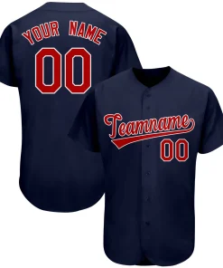 Custom Navy Team Classic Authentic Baseball Jersey