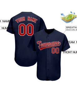 Custom Navy Team Classic Authentic Baseball Jersey
