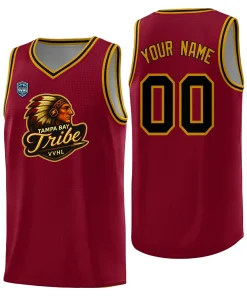 VVHL Crimson S7-Tampa-bay-tribe Tops Basketball Jersey
