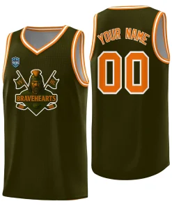 VVHL Olive S7-Bravehearts-1 Tops Basketball Jersey
