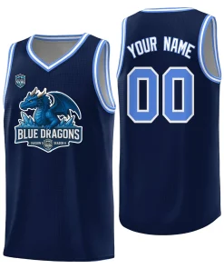 VVHL Navy S7-blue-dragons-1 Tops Basketball Jersey