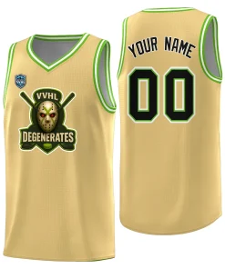 VVHL Khaki S7-Degenerates-1 Tops Basketball Jersey