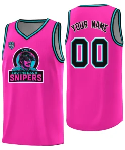VVHL Pink S7-Southbeach-snipers Tops Basketball Jersey