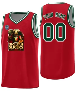 VVHL Red S7-Sicilian-Slicers Tops Basketball Jersey