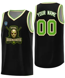VVHL Black S7-Degenerates-2 Tops Basketball Jersey