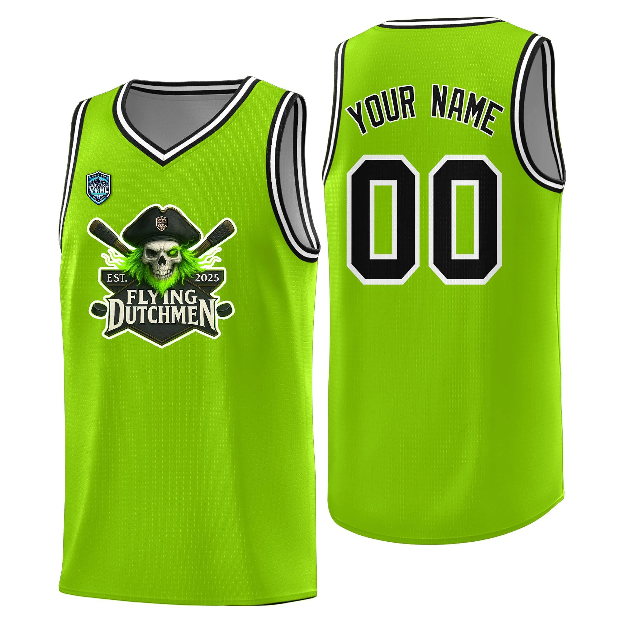 VVHL Neon Green S7-Flying-Dutchmen Tops Basketball Jersey