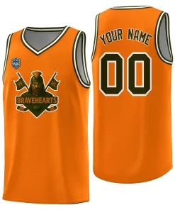 VVHL Orange S7-Bravehearts Tops Basketball Jersey