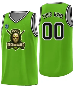 VVHL Green S7-Degenerates Tops Basketball Jersey