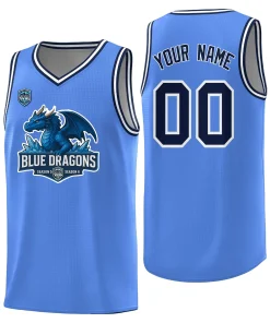 VVHL Powder Blue S7-blue-dragons Tops Basketball Jersey
