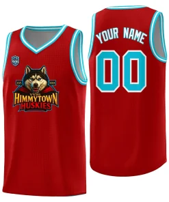 VVHL Red S7-Himmytown-huskies Tops Basketball Jersey