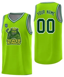 VVHL Neon Green S7-Sewer-Kings Tops Basketball Jersey