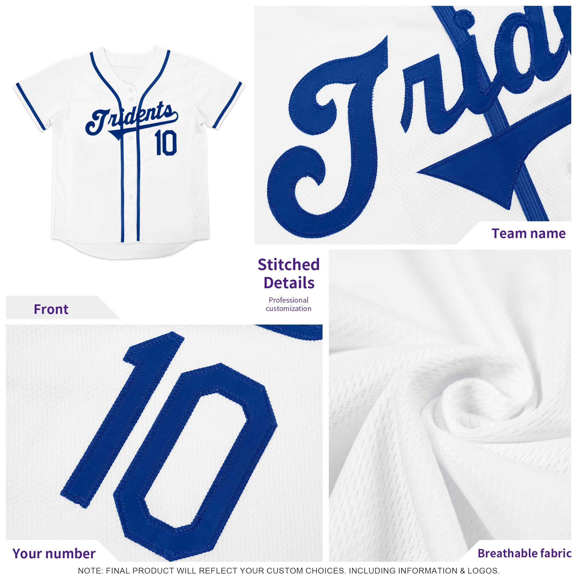 Custom Cream Royal-Gold Classic Style Authentic Baseball Jersey - Image 4