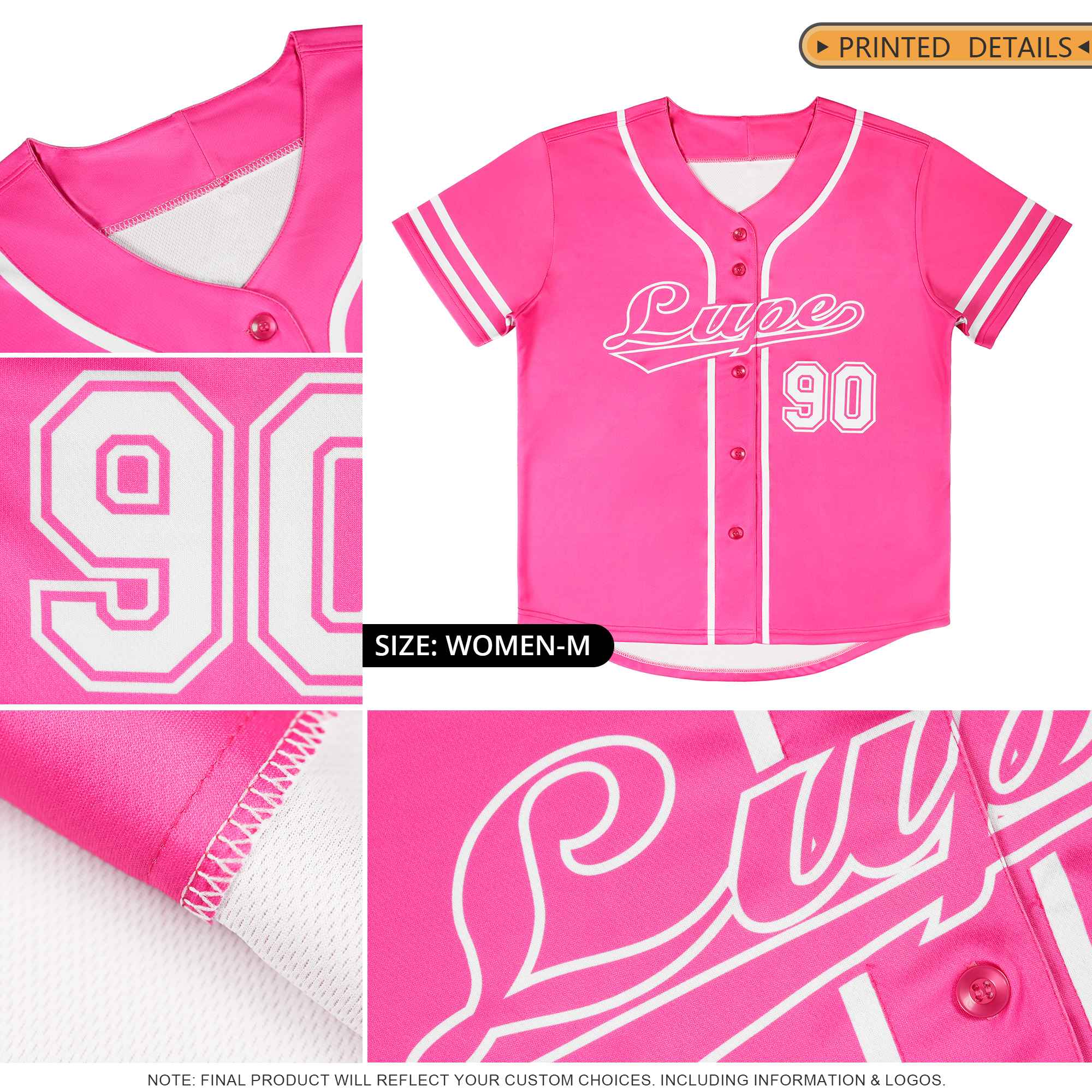 Custom Orange White-Royal Classic Style Authentic Baseball Jersey - Image 3