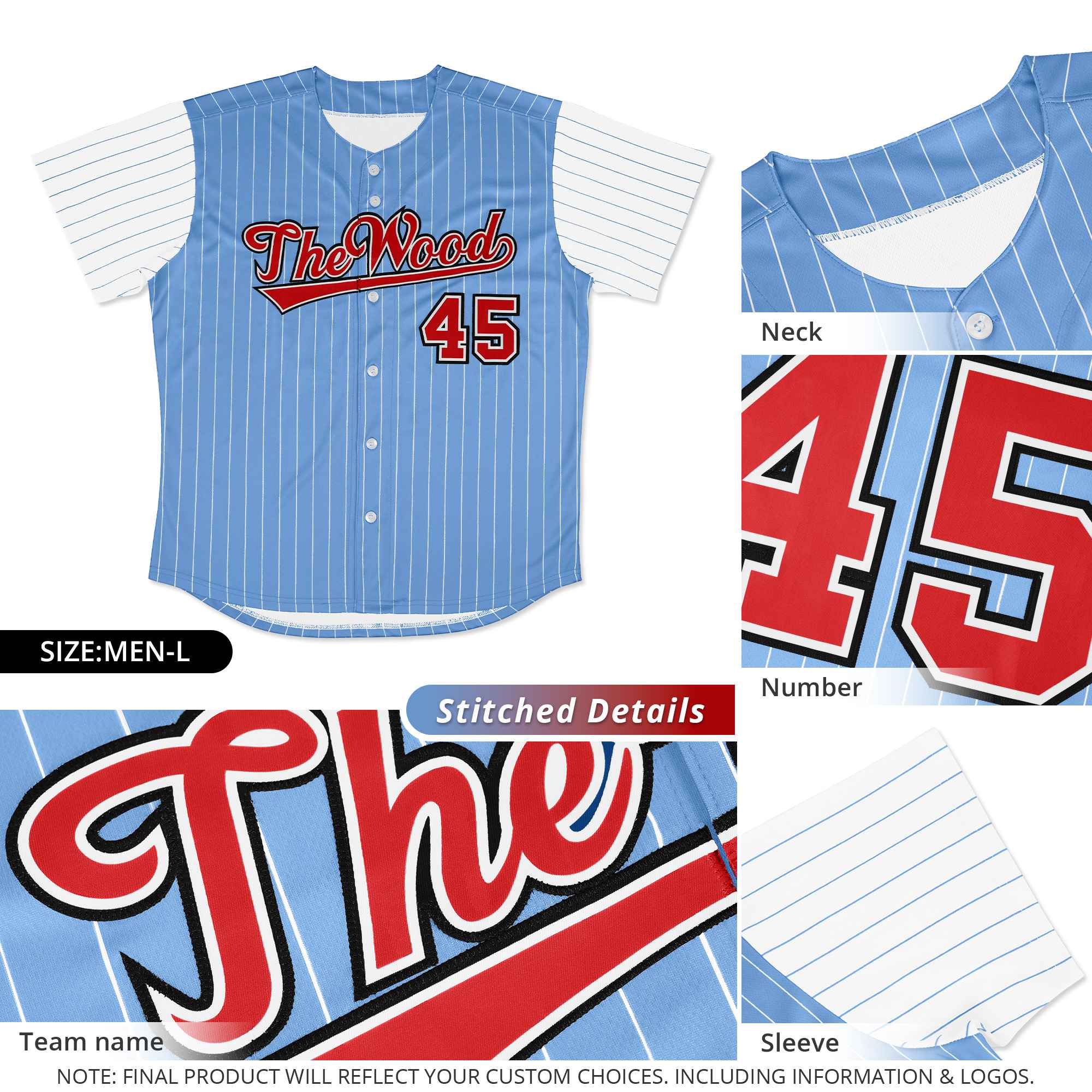 Custom Black Gold-White Stripe Fashion Raglan Sleeves Authentic Baseball Jersey - Image 4
