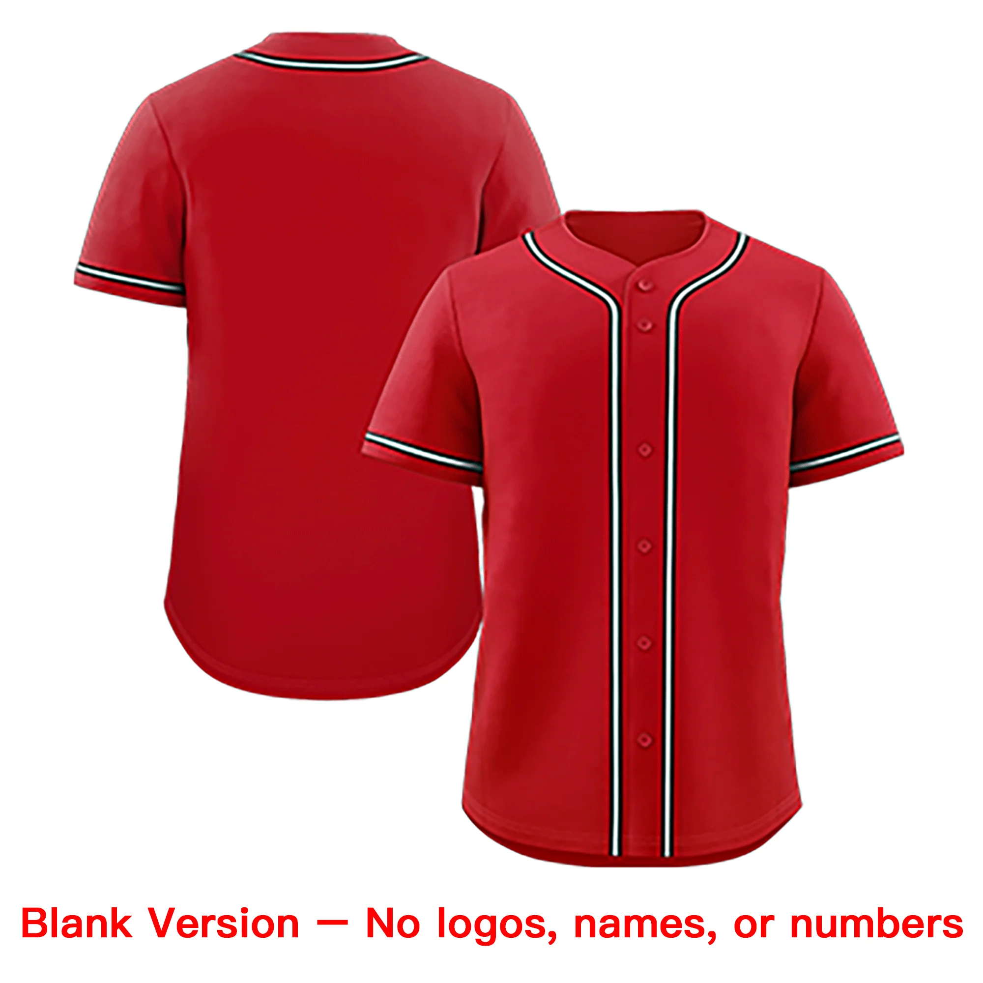 Custom Red Black-White Solider Classic Style Authentic Baseball Jersey - Image 3