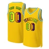 Custom Yellow Purple-Black Classic Gradient Fashion Tops Basketball Jersey