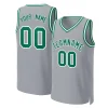 Custom Gray Kelly Green-White Classic Tops Basketball Jersey