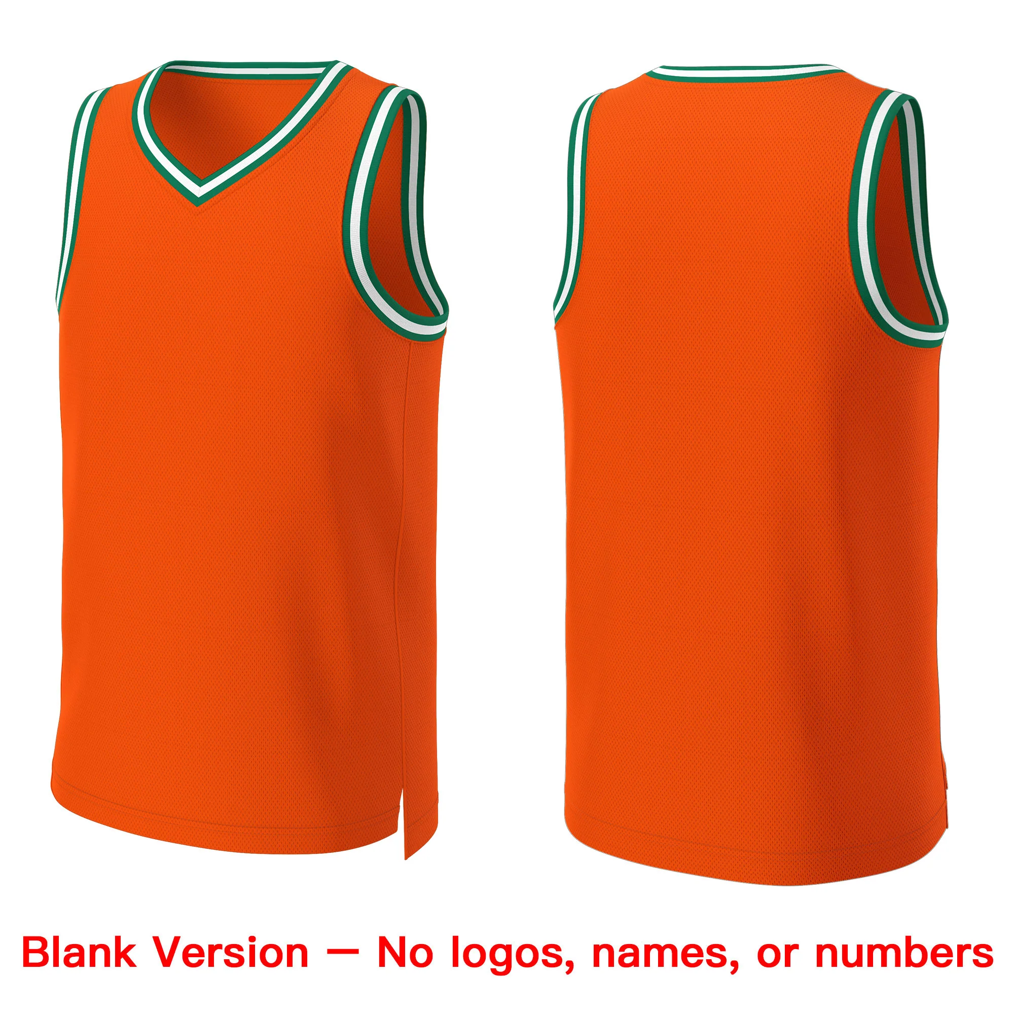 Custom Orange White-Kelly Green Classic Tops Basketball Jersey - Image 3