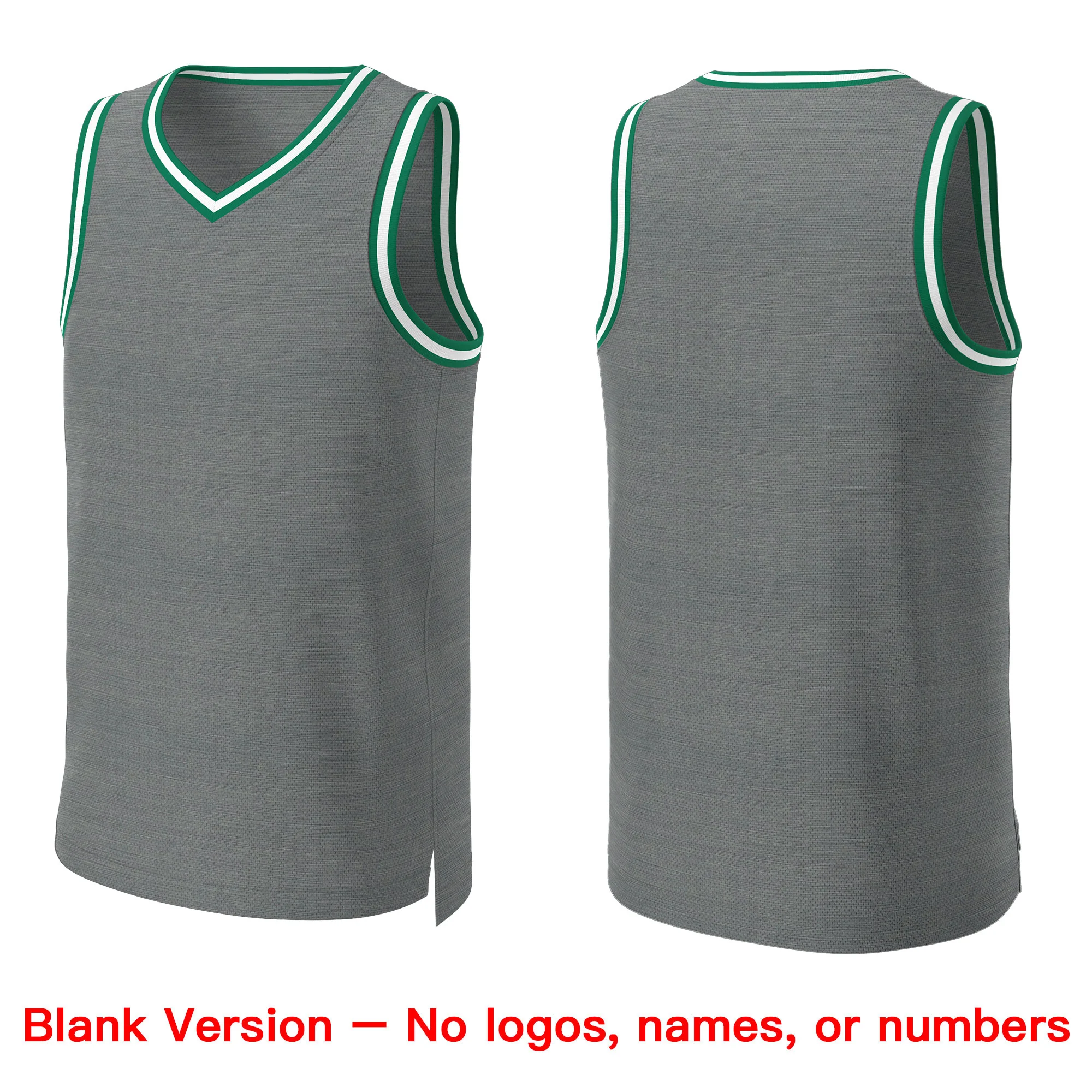 Custom Dark Gray Kelly Green-White Classic Tops Basketball Jersey - Image 3