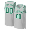 Custom Gray Kelly Green-White Classic Tops Basketball Jersey