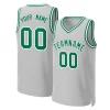 Custom Gray Kelly Green-White Classic Tops Basketball Jersey