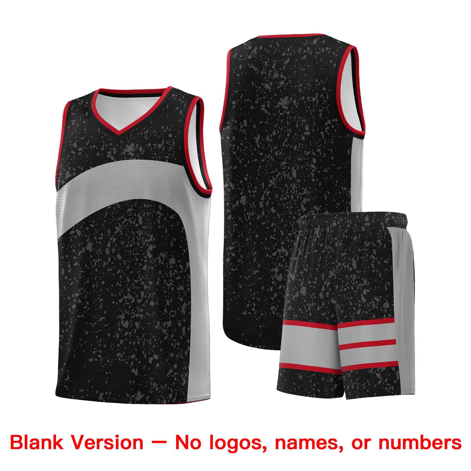 Custom Black Light Gray Dot Graffiti Pattern Irregular Team Names Sports Uniform Basketball Jersey - Image 2