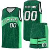 Custom Kelly Green Green Dot Graffiti Pattern Irregular Team Names Sports Uniform Basketball Jersey| KXKSHOP