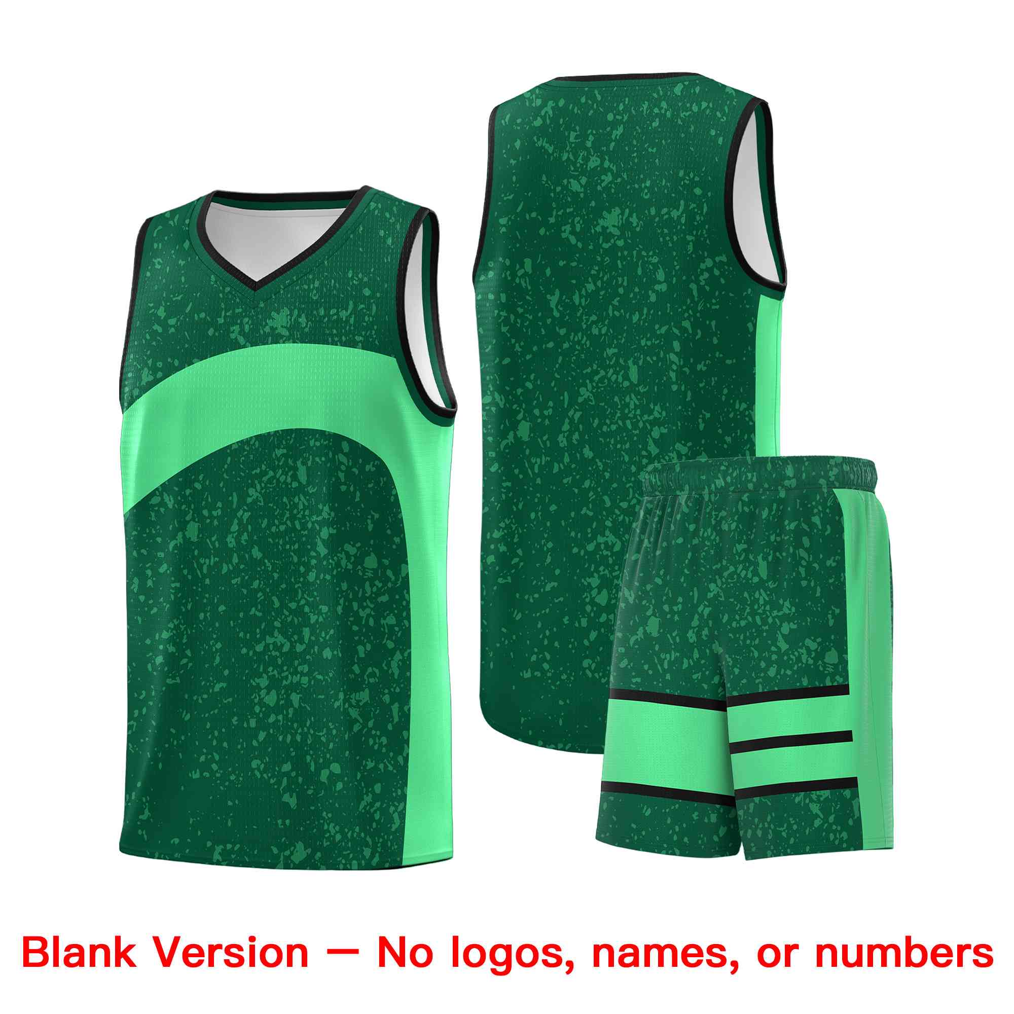 Custom Kelly Green Green Dot Graffiti Pattern Irregular Team Names Sports Uniform Basketball Jersey - Image 2